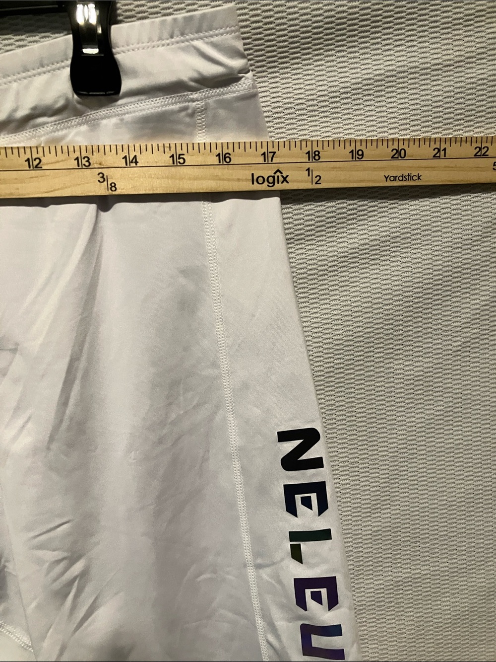 White Neleus Men's Athletic Performance Shorts with Side Pocket - Picture 4 of 12